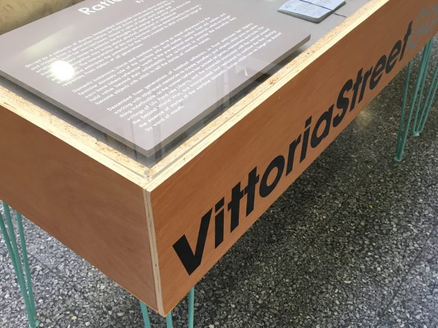 information desk of the exhibition ‘Rationed‘ by Jo Pond