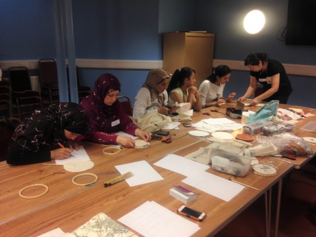 Sewing workshop with Refugee Action