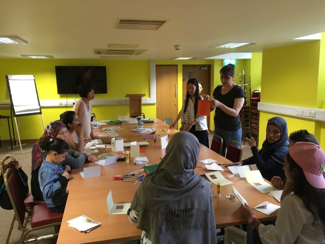 Card making workshop with Refugee Action clients