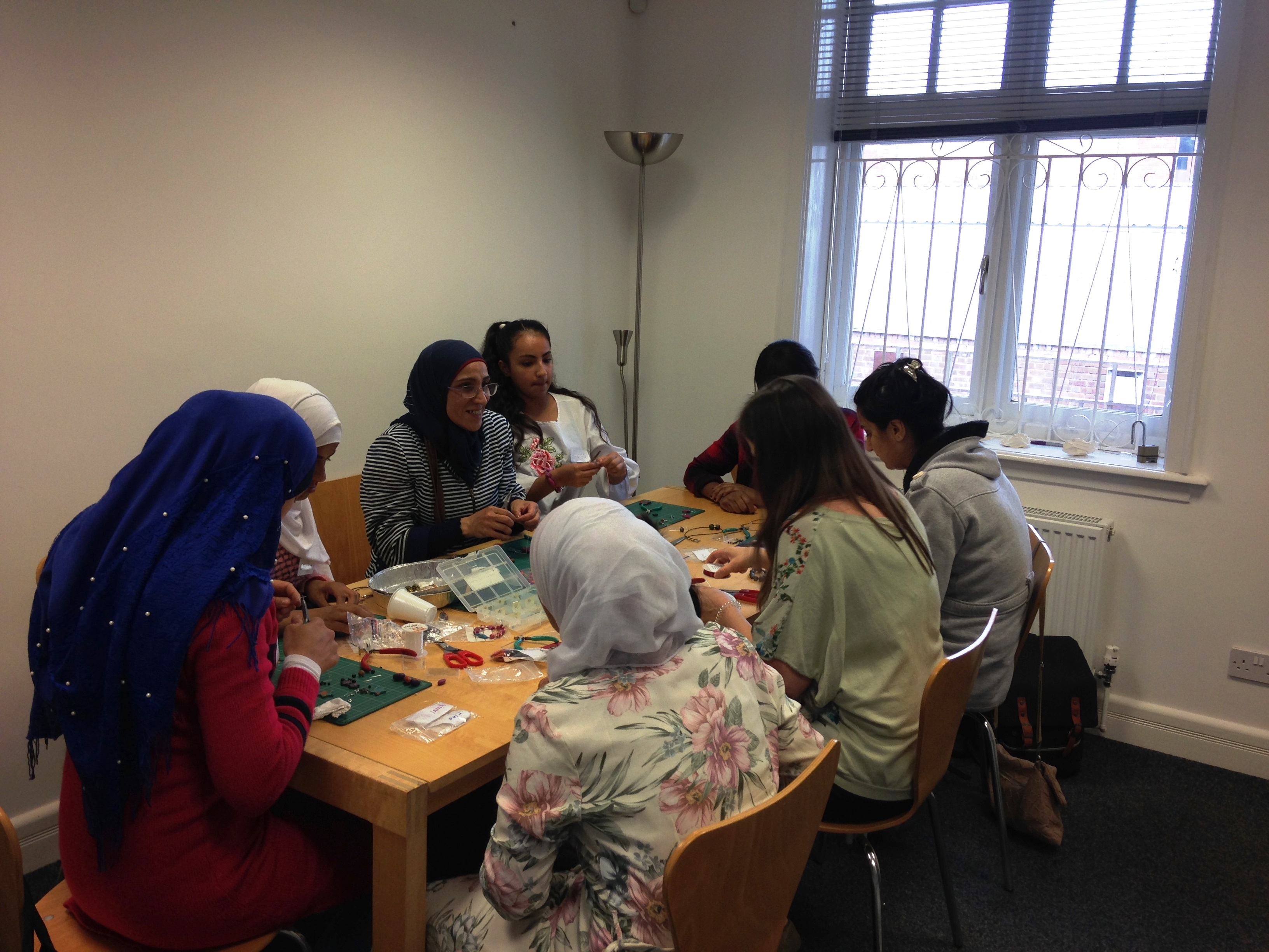 The group is working on assembling their jewellery